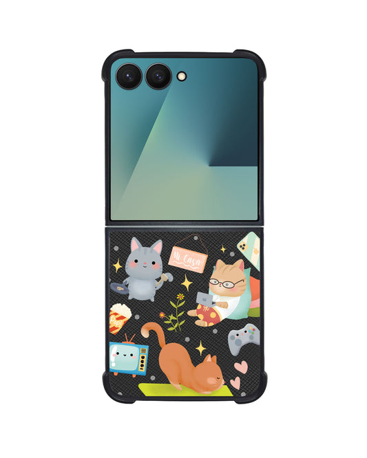 Android Flip / Fold Leather Grip - Stay Home