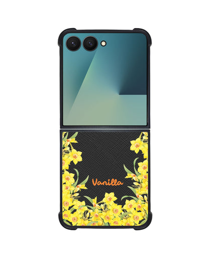 Android Flip / Fold Leather Grip - March Daffodils