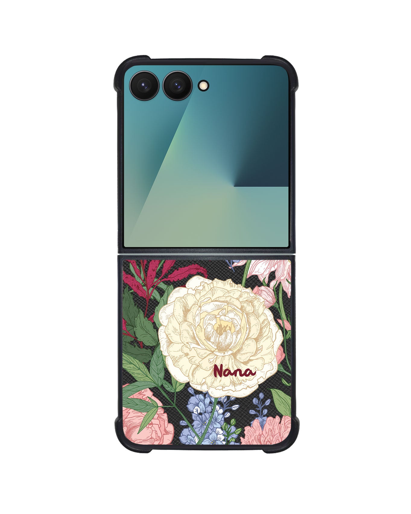 Android Flip / Fold Leather Grip - July Delphinium