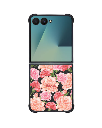 Android Flip / Fold Leather Grip - January Carnation