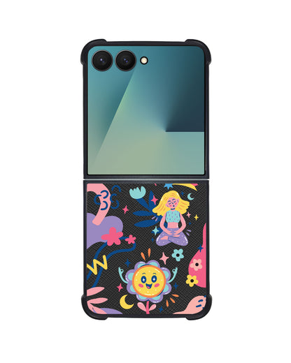 Android Flip / Fold Leather Grip - Heather