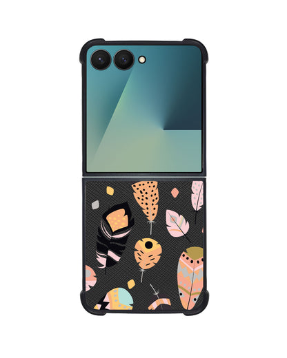 Android Flip / Fold Leather Grip - Feathers