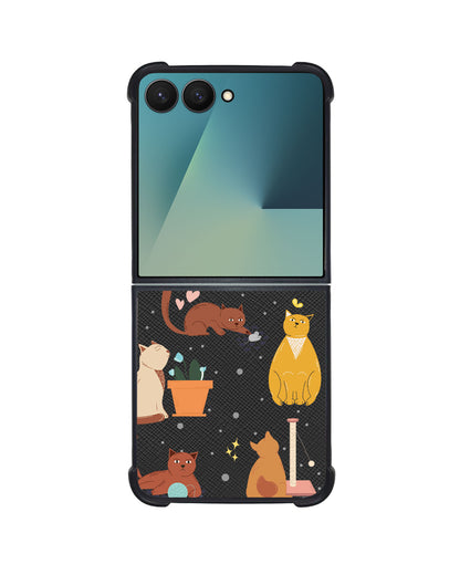 Android Flip / Fold Leather Grip - Playful Cat
