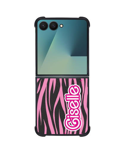Android Flip / Fold Leather Grip - Barbie Zebra Pattern