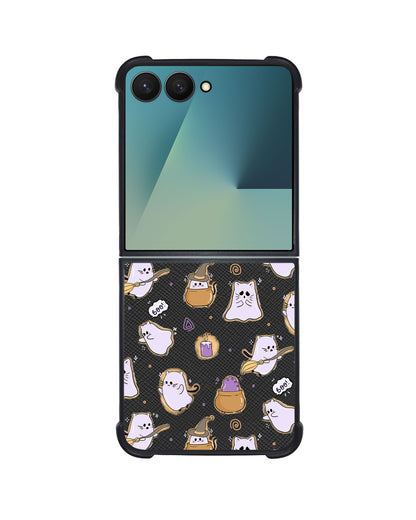 Android Flip / Fold Leather Grip - Spooky Cat