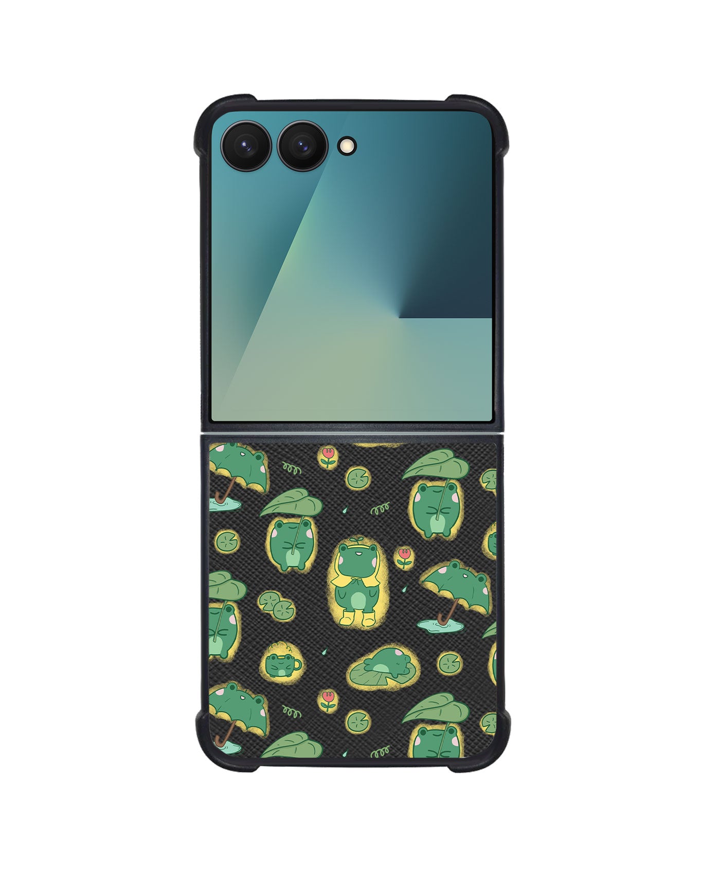 Android Flip / Fold Leather Grip - Happy Rain