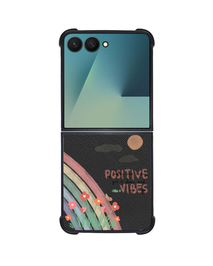 Android Flip / Fold Leather Grip - Positive Vibes
