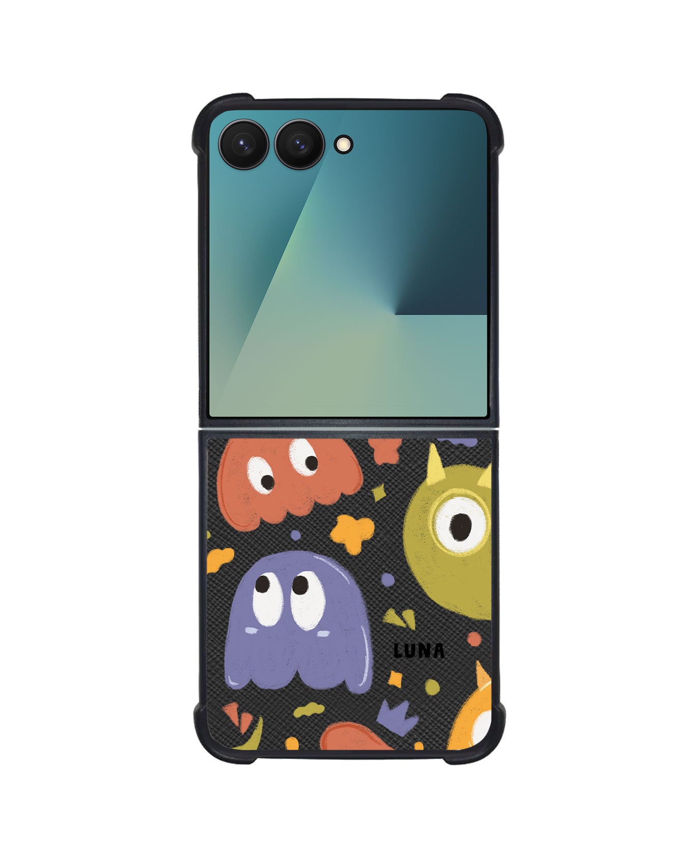 Android Flip / Fold Leather Grip - Cute Monster 1.0