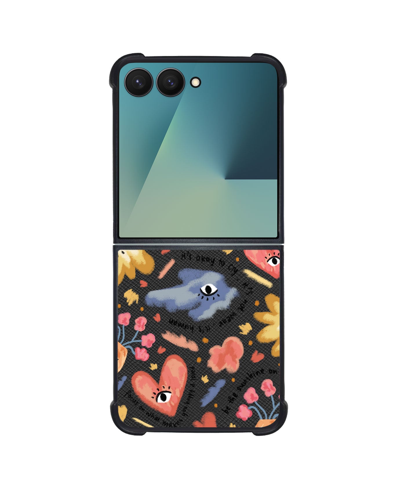 Android Flip / Fold Leather Grip - Abstract Lovers