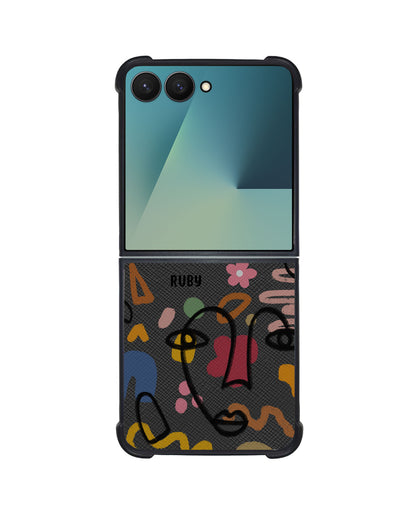 Android Flip / Fold Leather Grip - Abstract 4.0