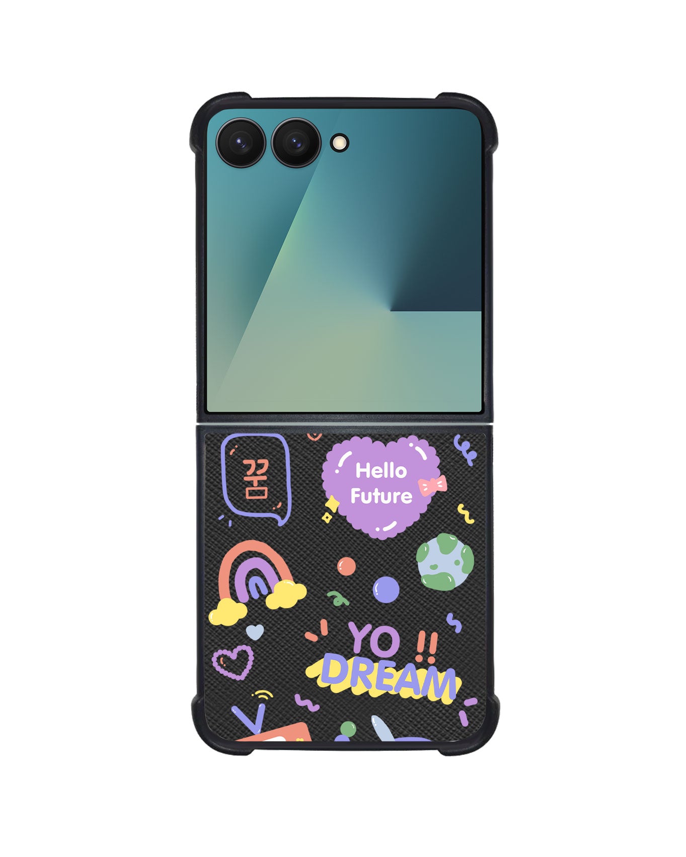 Android Flip / Fold Leather Grip - Hello Future