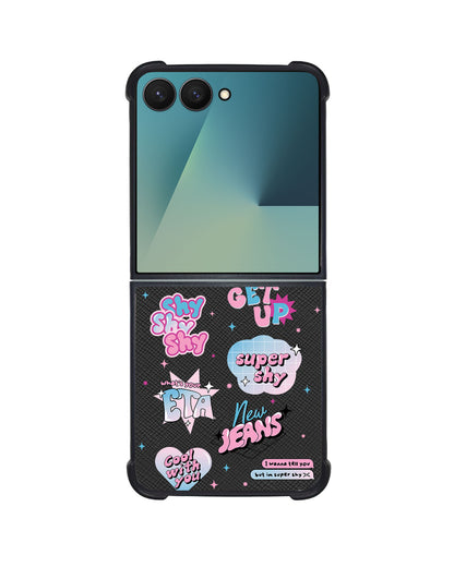 Android Flip / Fold Leather Grip - New Jeans Super Shy