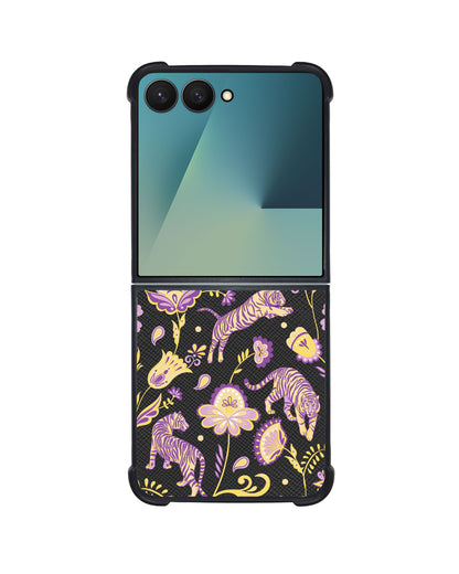 Android Flip / Fold Leather Grip - Tiger & Floral 4.0