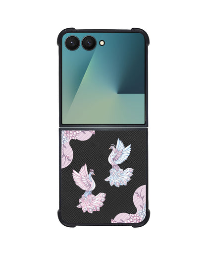 Android Flip / Fold Leather Grip - Peacock