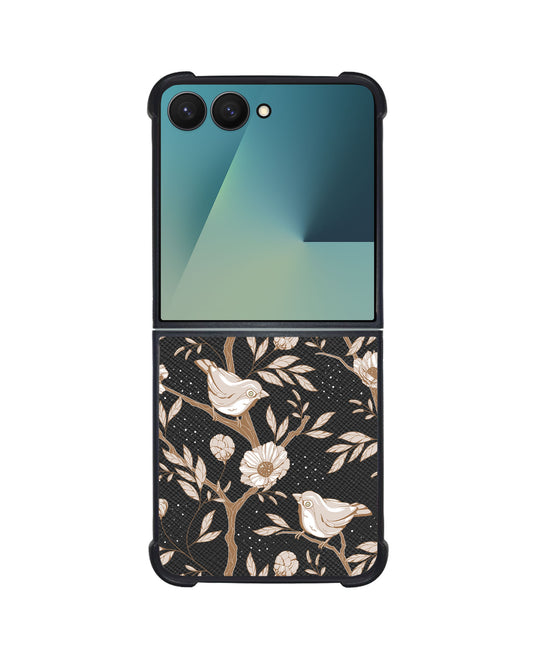 Android Flip / Fold Leather Grip - Lovebird Monochrome 3.0