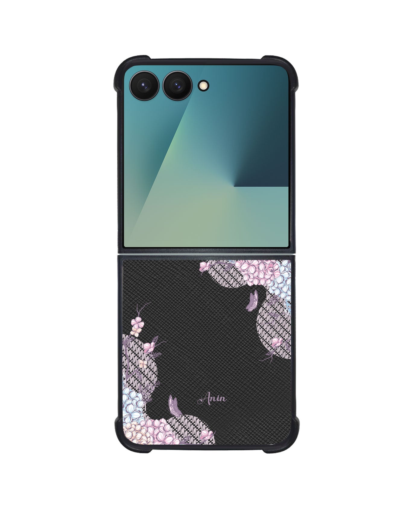 Android Flip / Fold Leather Grip - Batik Floral