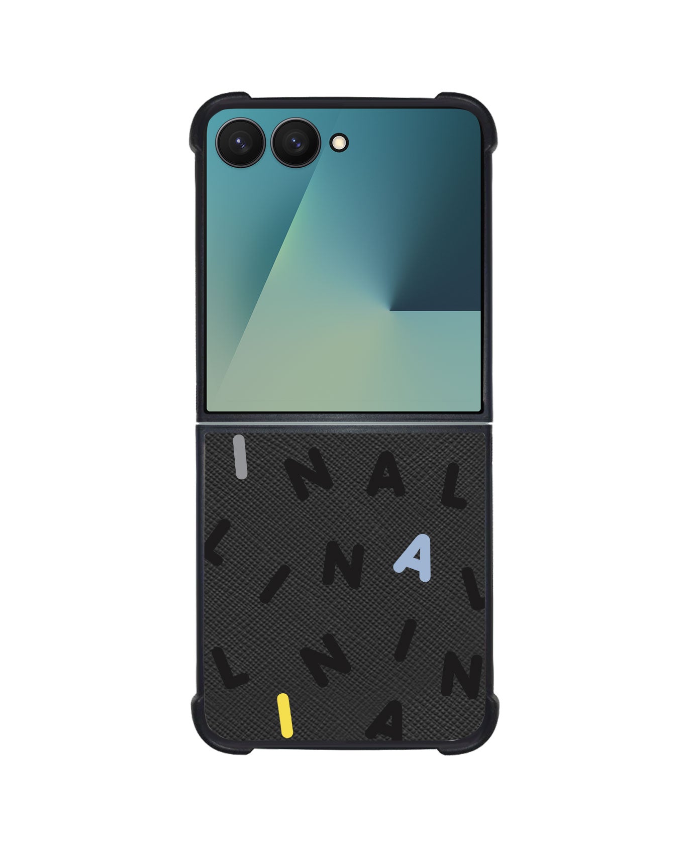 Android Flip / Fold Leather Grip - CUSTOM MONOGRAM 2.0 Black