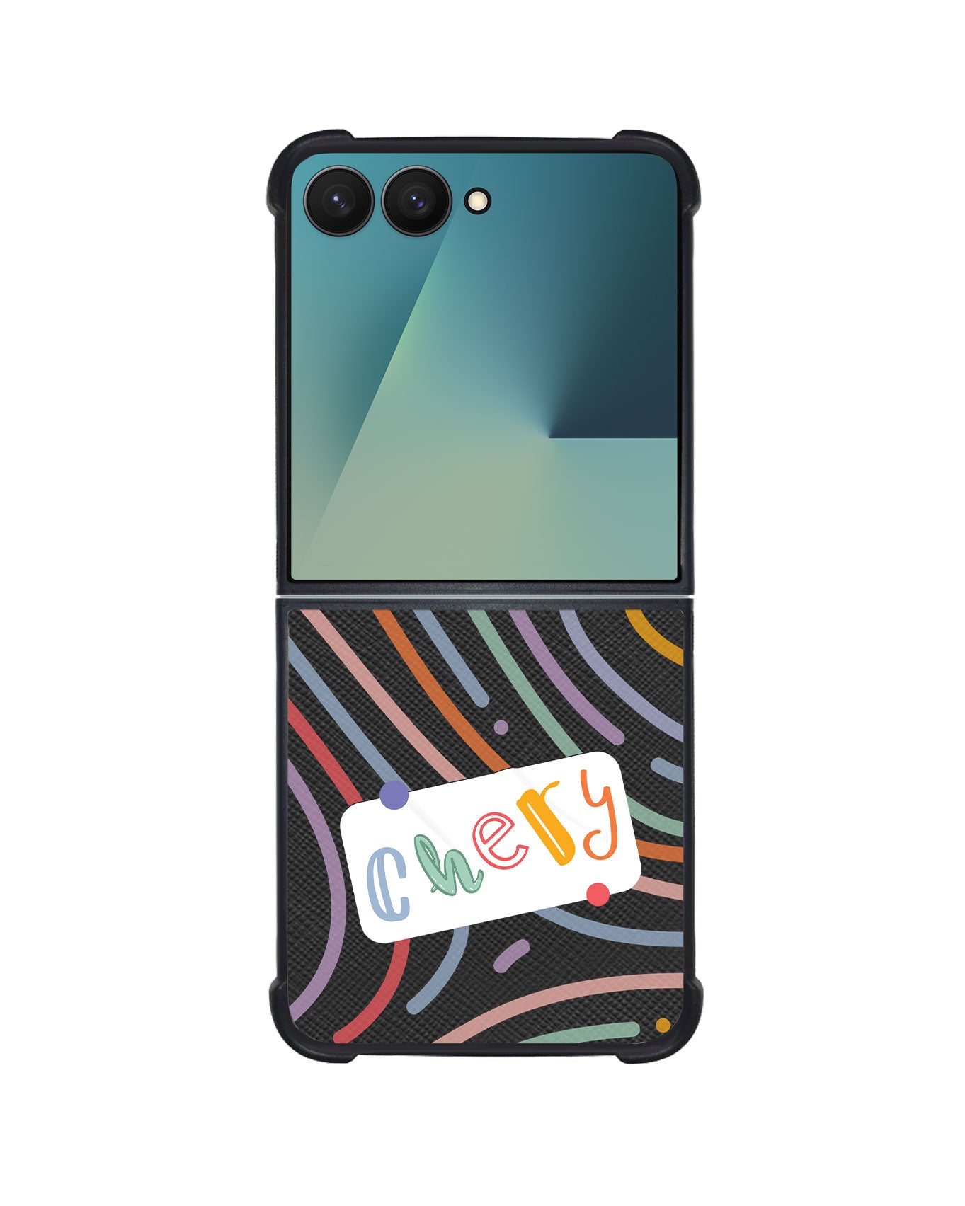 Android Flip / Fold Leather Grip - Doodle Monogram 2.0