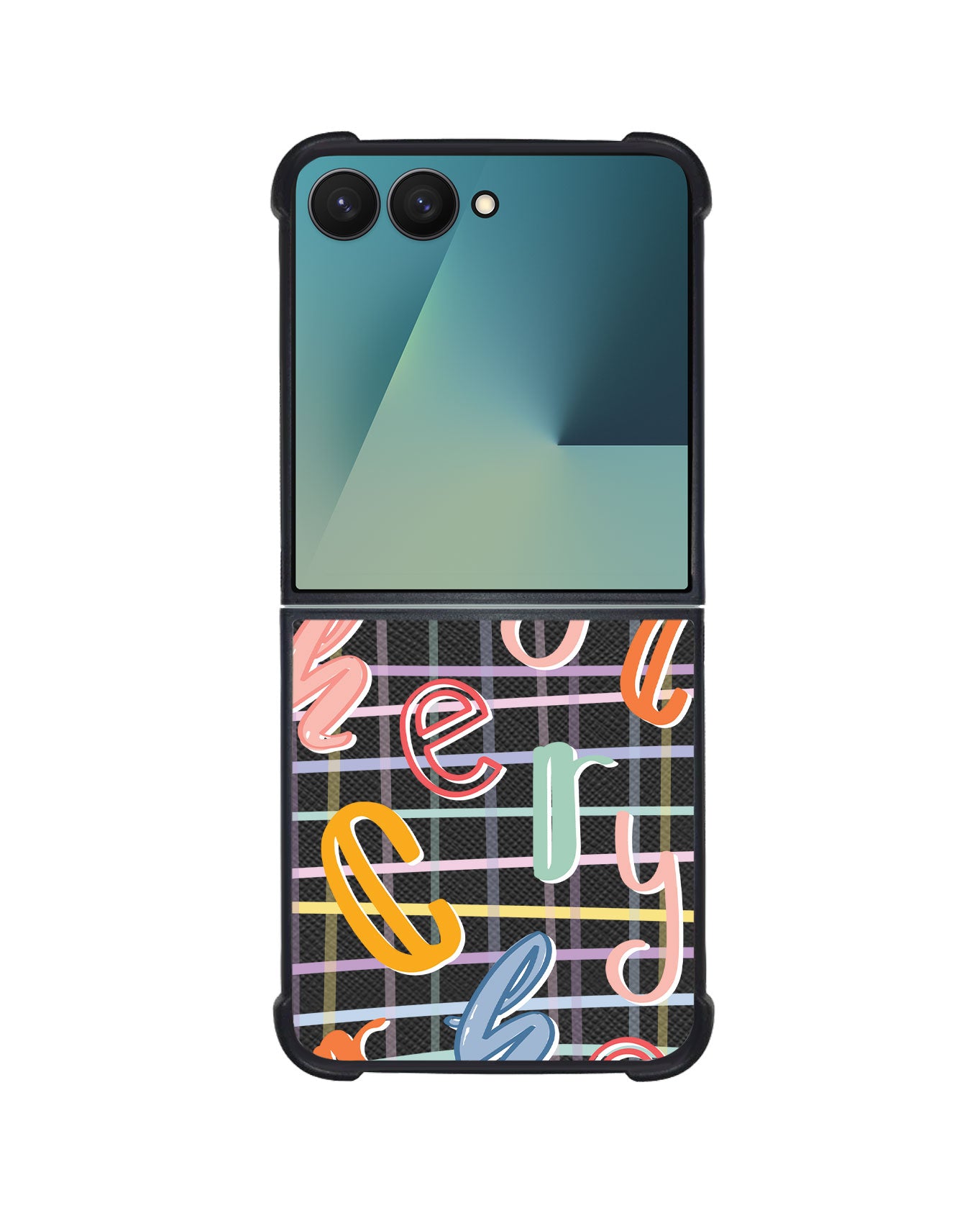 Android Flip / Fold Leather Grip - Doodle Monogram 1.0