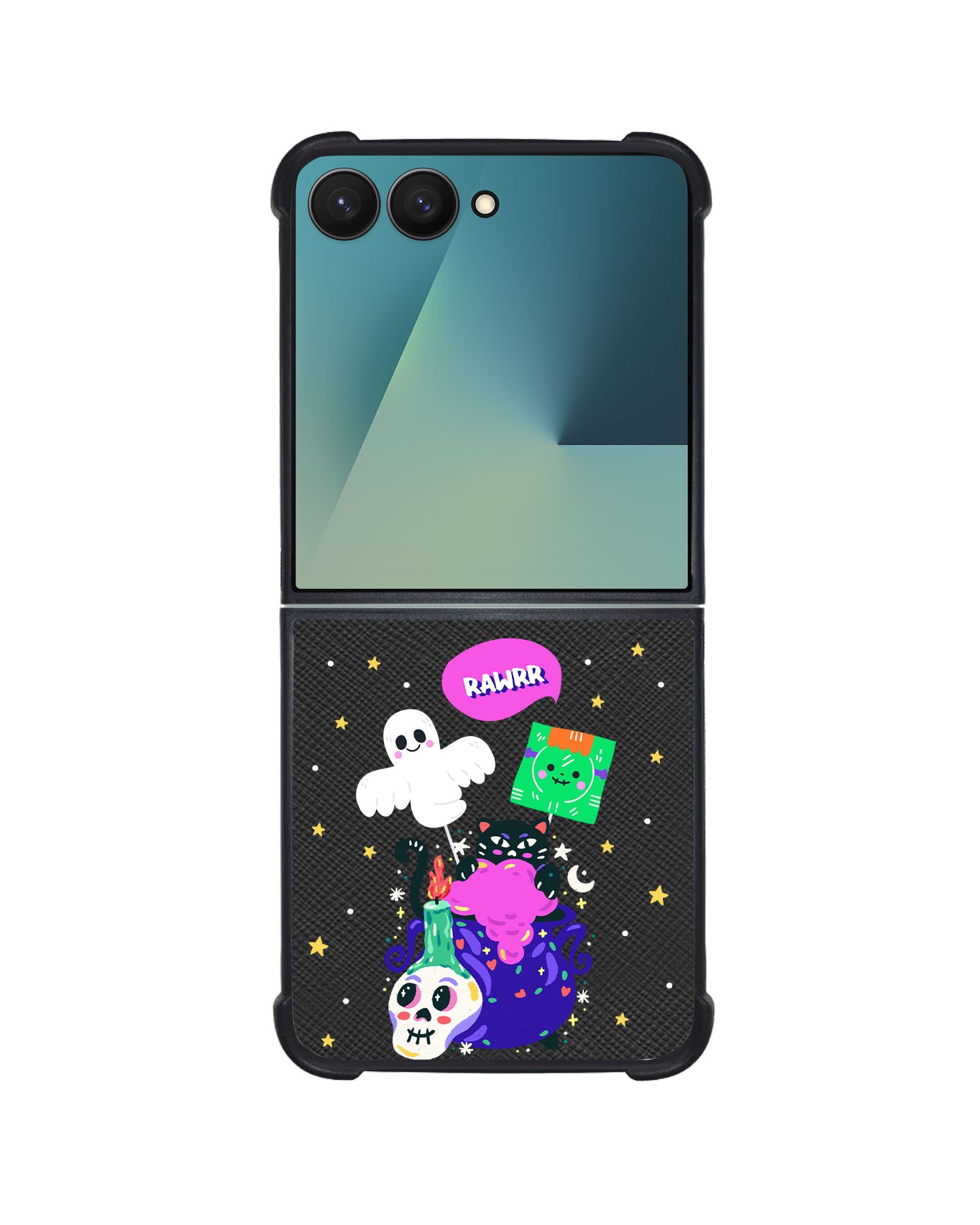 Android Flip / Fold Leather Grip - Cat Monster