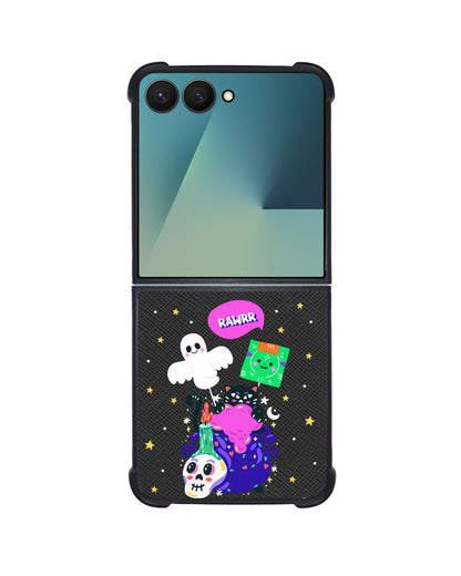 Android Flip / Fold Leather Grip - Cat Monster