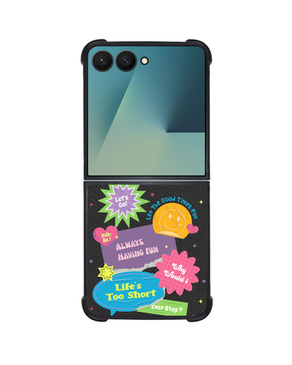 Android Flip / Fold Leather Grip - Life's Too Short