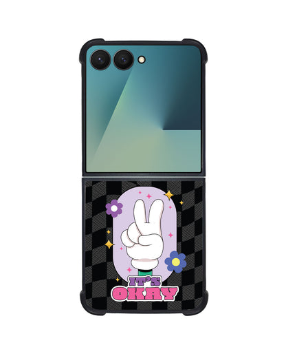 Android Flip / Fold Leather Grip - It's OK