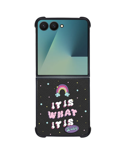 Android Flip / Fold Leather Grip - It Is What It Is Baby