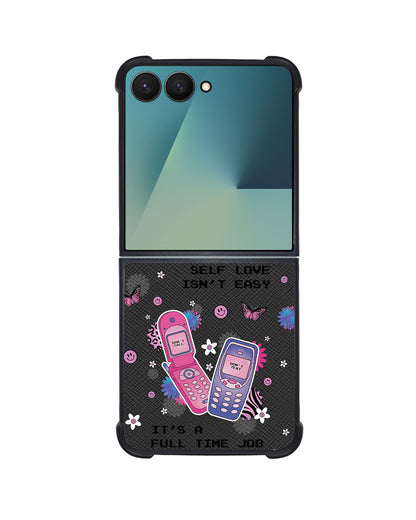 Android Flip / Fold Leather Grip - Busy Love Myself