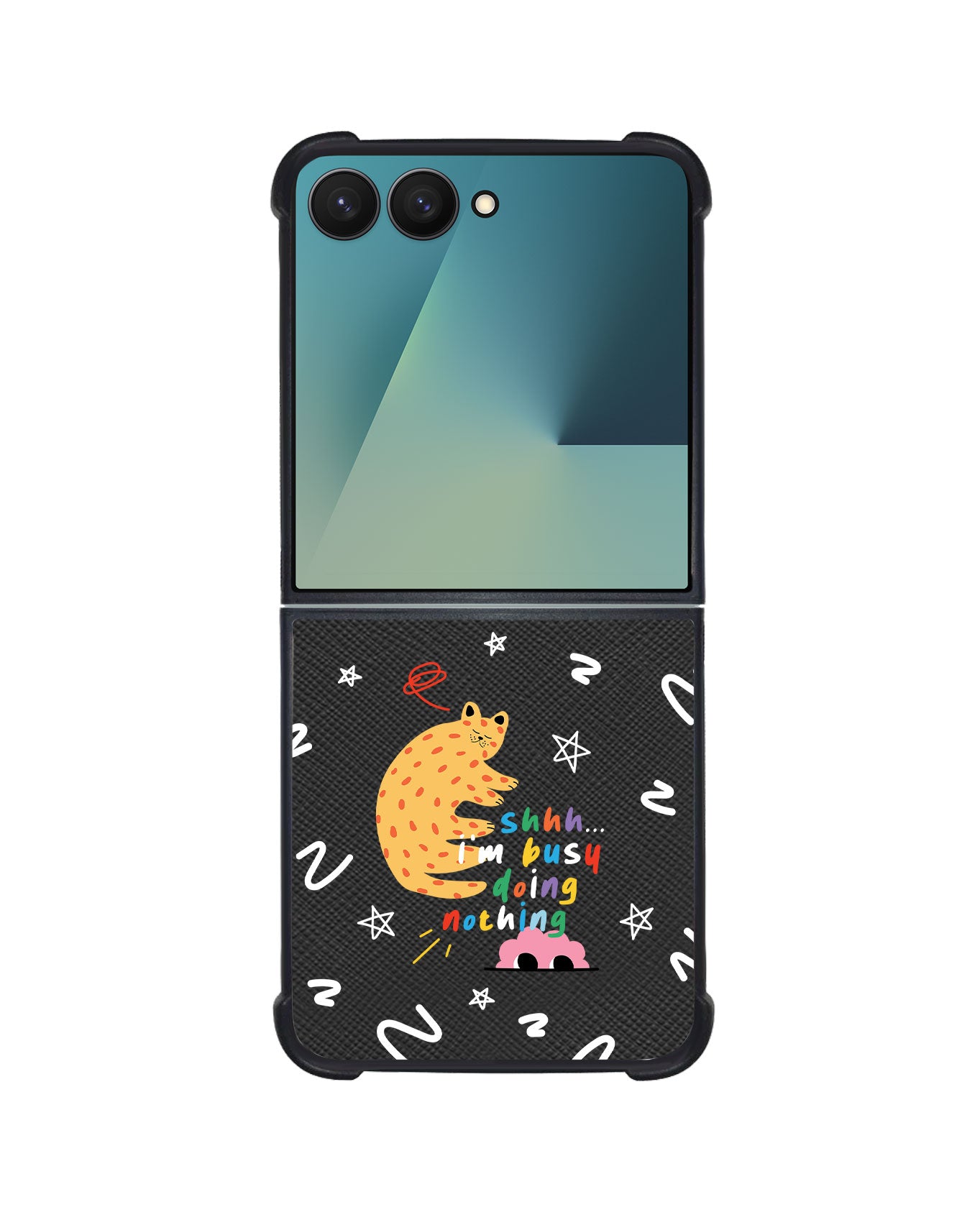 Android Flip / Fold Leather Grip - Busy Doing Nothing