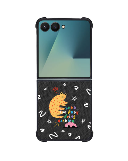 Android Flip / Fold Leather Grip - Busy Doing Nothing