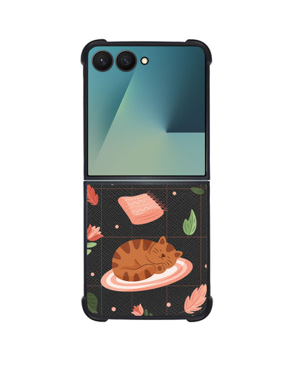 Android Flip / Fold Leather Grip - Sleepy Autumn