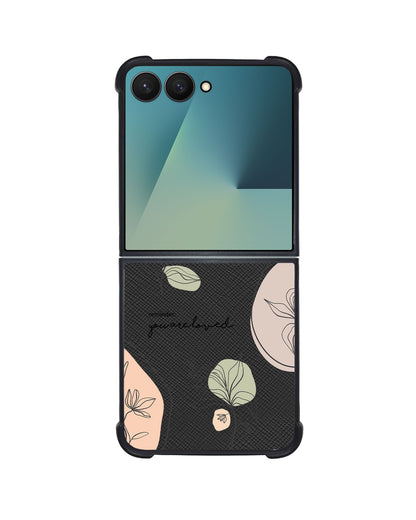 Android Flip / Fold Leather Grip - Sketchy Flower