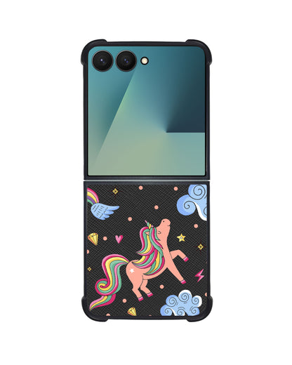 Android Flip / Fold Leather Grip - Pegasus in Fairytale