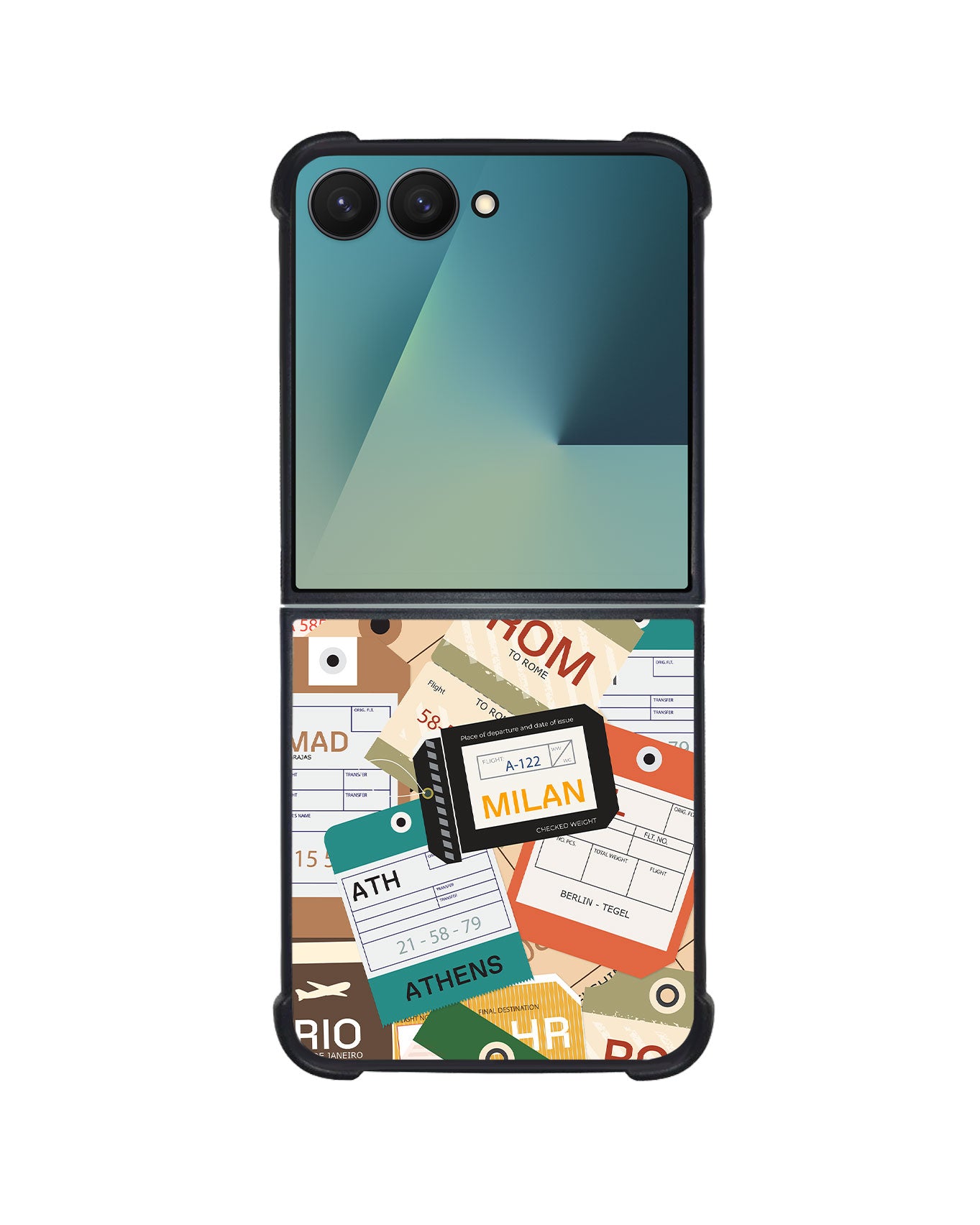 Android Flip / Fold Leather Grip - Luggage Tag