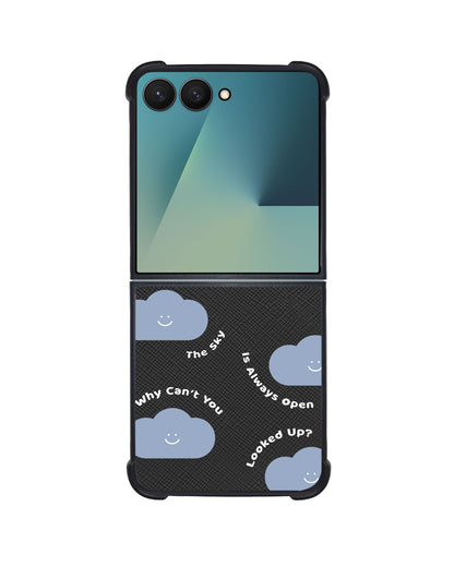Android Flip / Fold Leather Grip - Dark Cloud