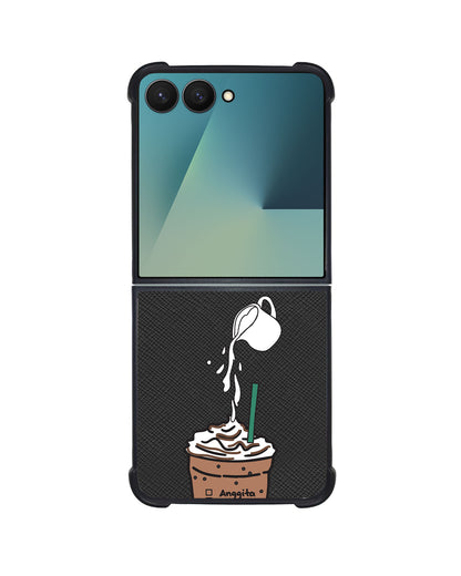 Android Flip / Fold Leather Grip - Coffee Frappe