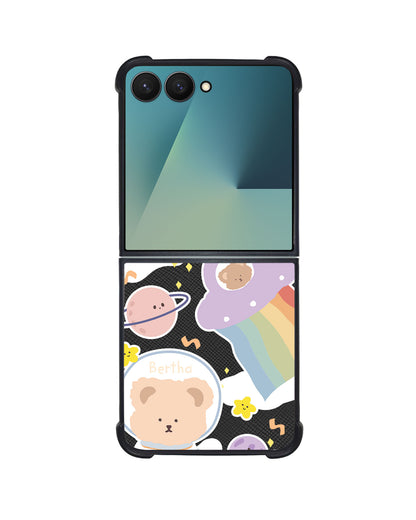 Android Flip / Fold Leather Grip - Astro Bear