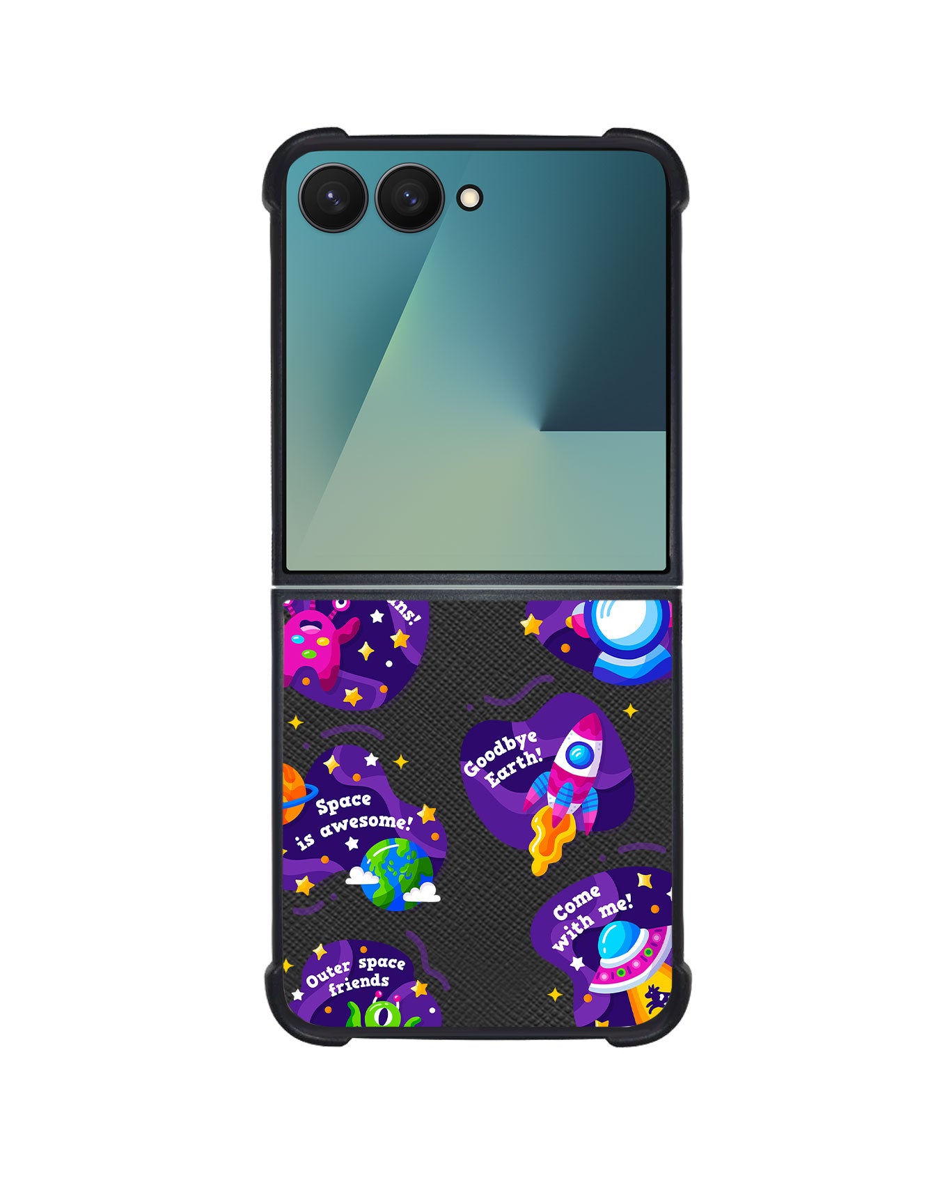 Android Flip / Fold Leather Grip - Space Traveller