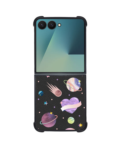 Android Flip / Fold Leather Grip - Pink Planet