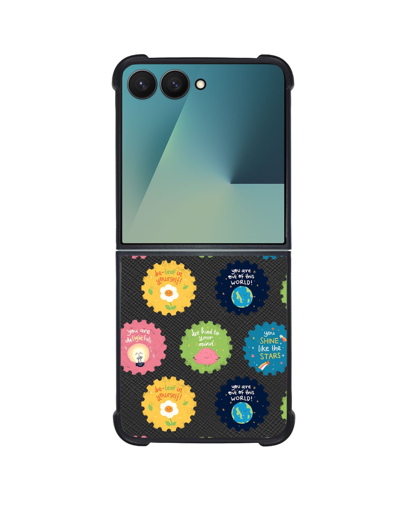 Android Flip / Fold Leather Grip - Quotes Stamps