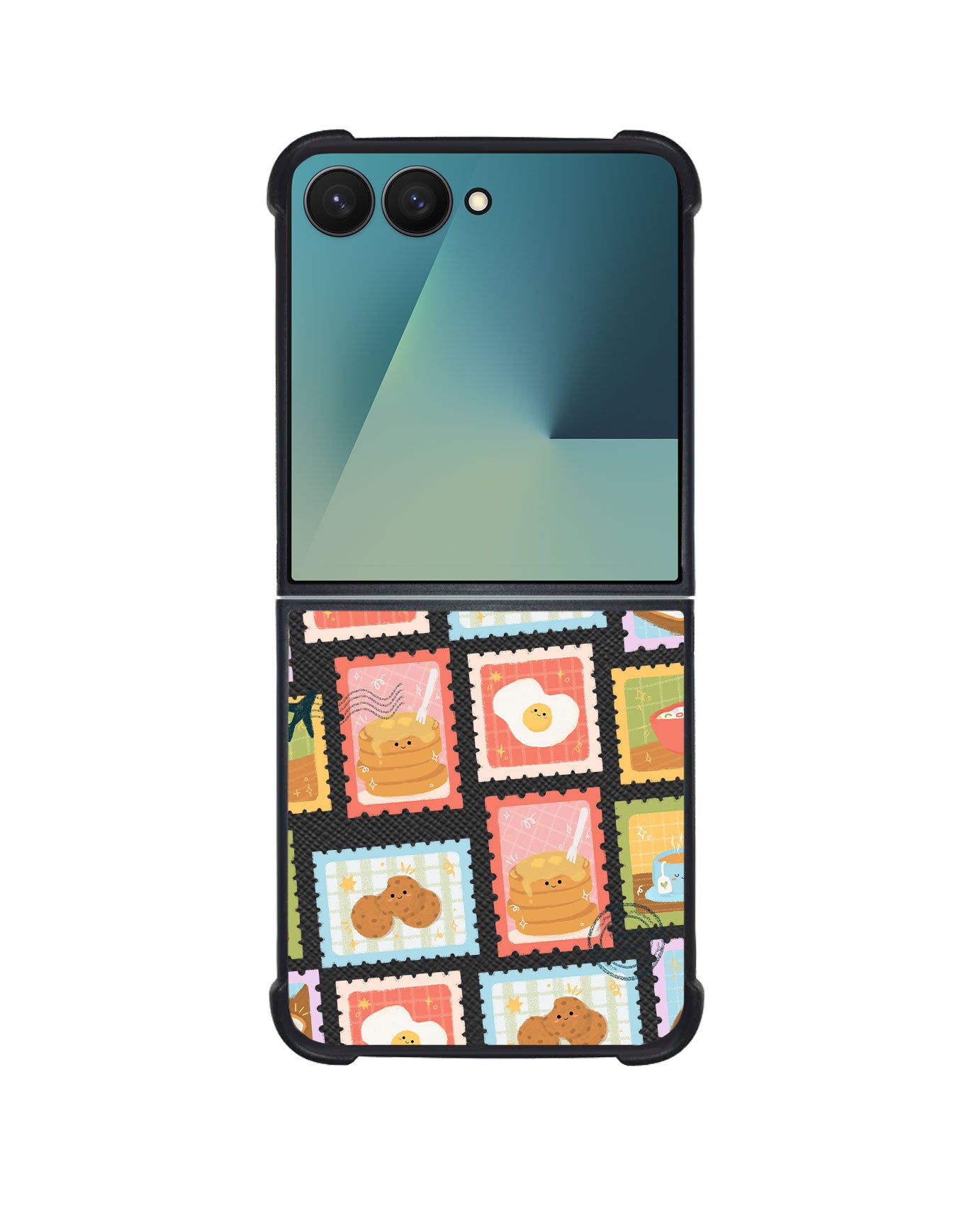 Android Flip / Fold Leather Grip - Breakfast Menu Stamps