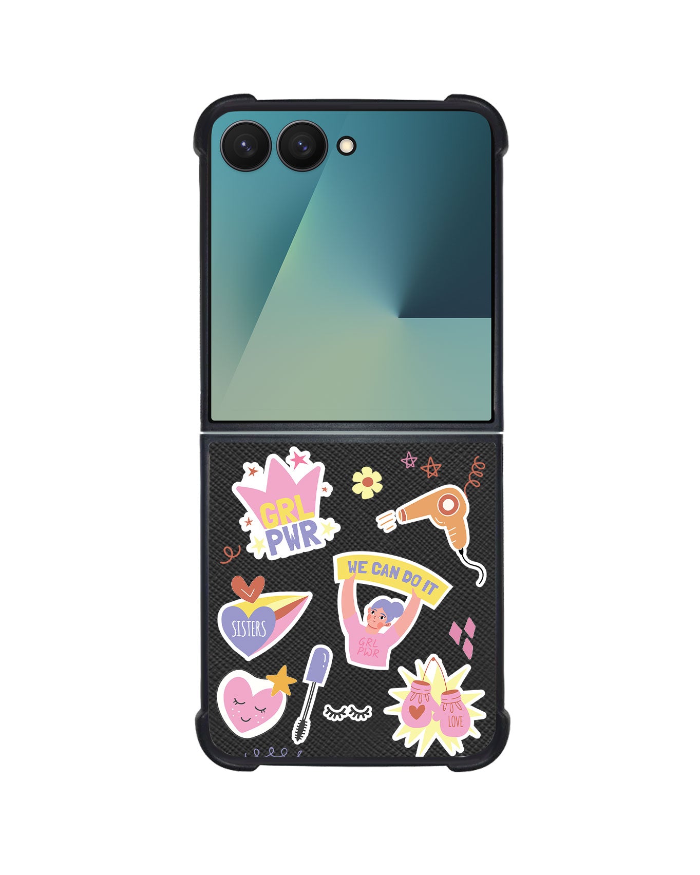 Android Flip / Fold Leather Grip - Girl Power Sticker Pack