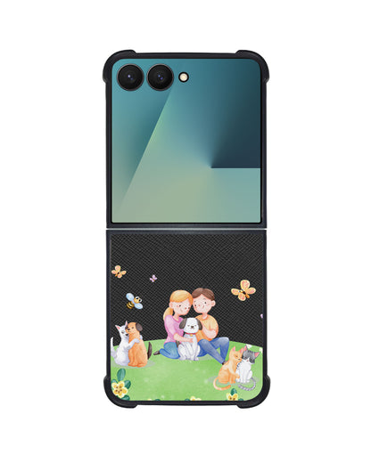 Android Flip / Fold Leather Grip - Adorable Animals