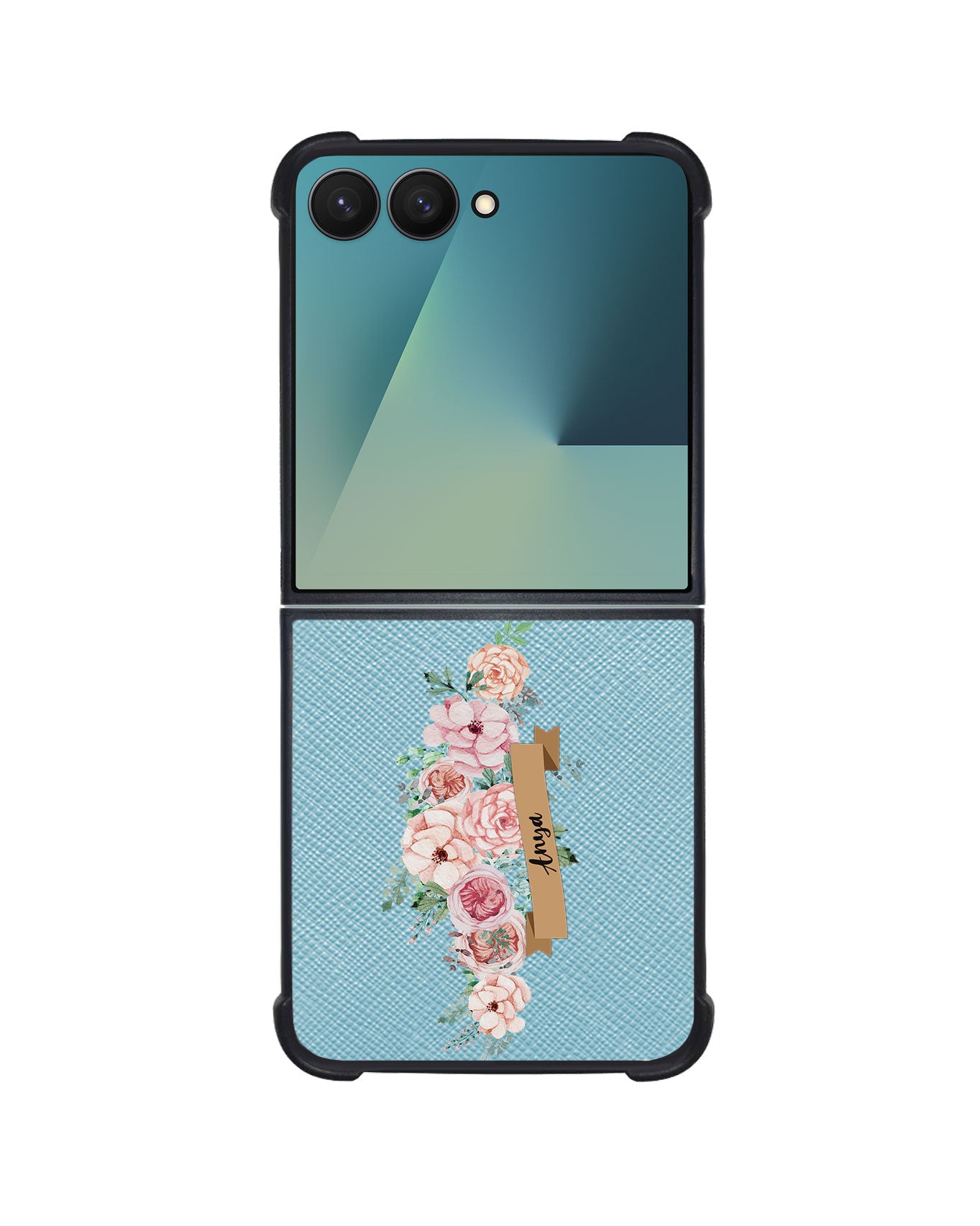 Android Flip / Fold Leather Grip - Peony