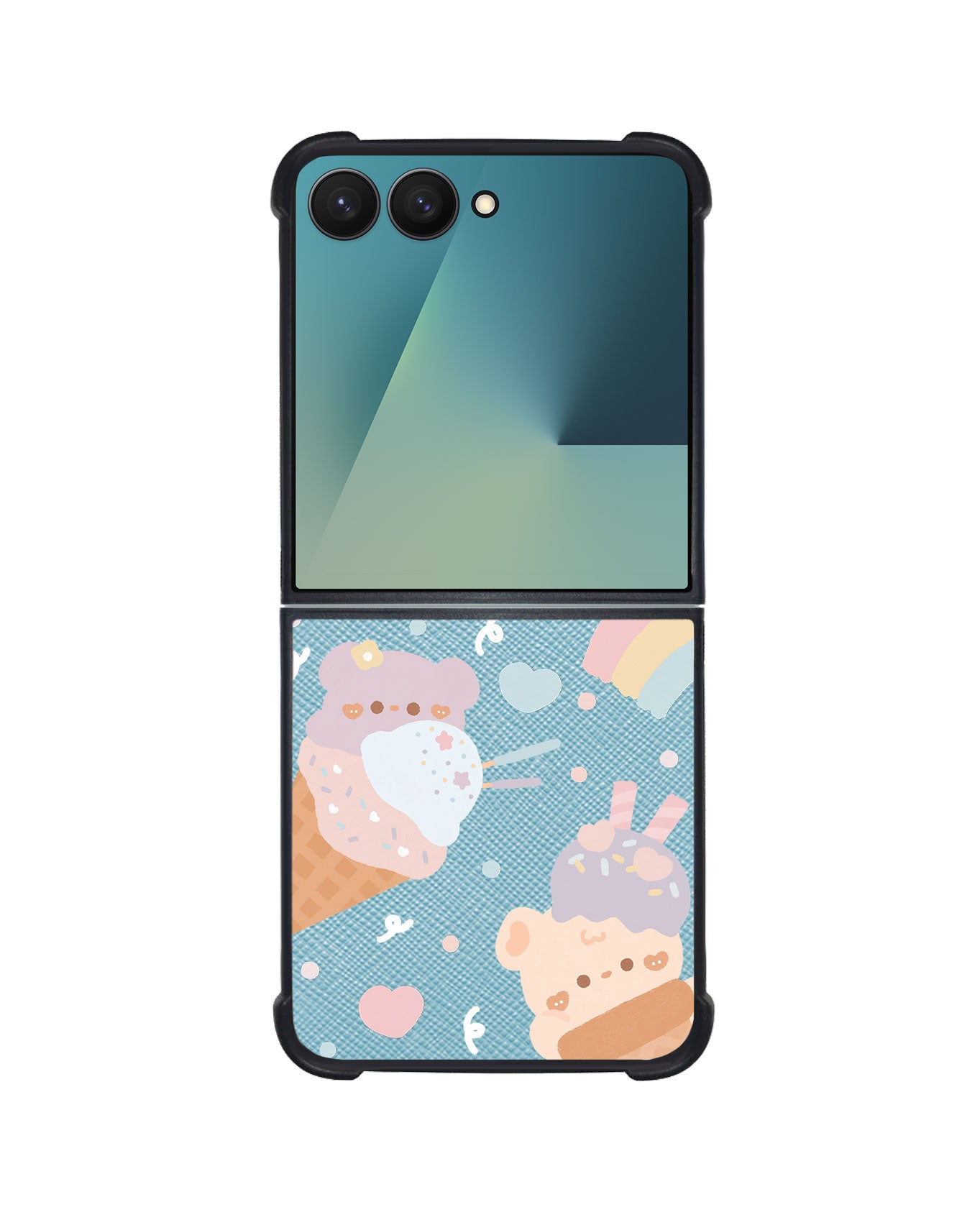 Android Flip / Fold Leather Grip - Ice Cream for Teddy