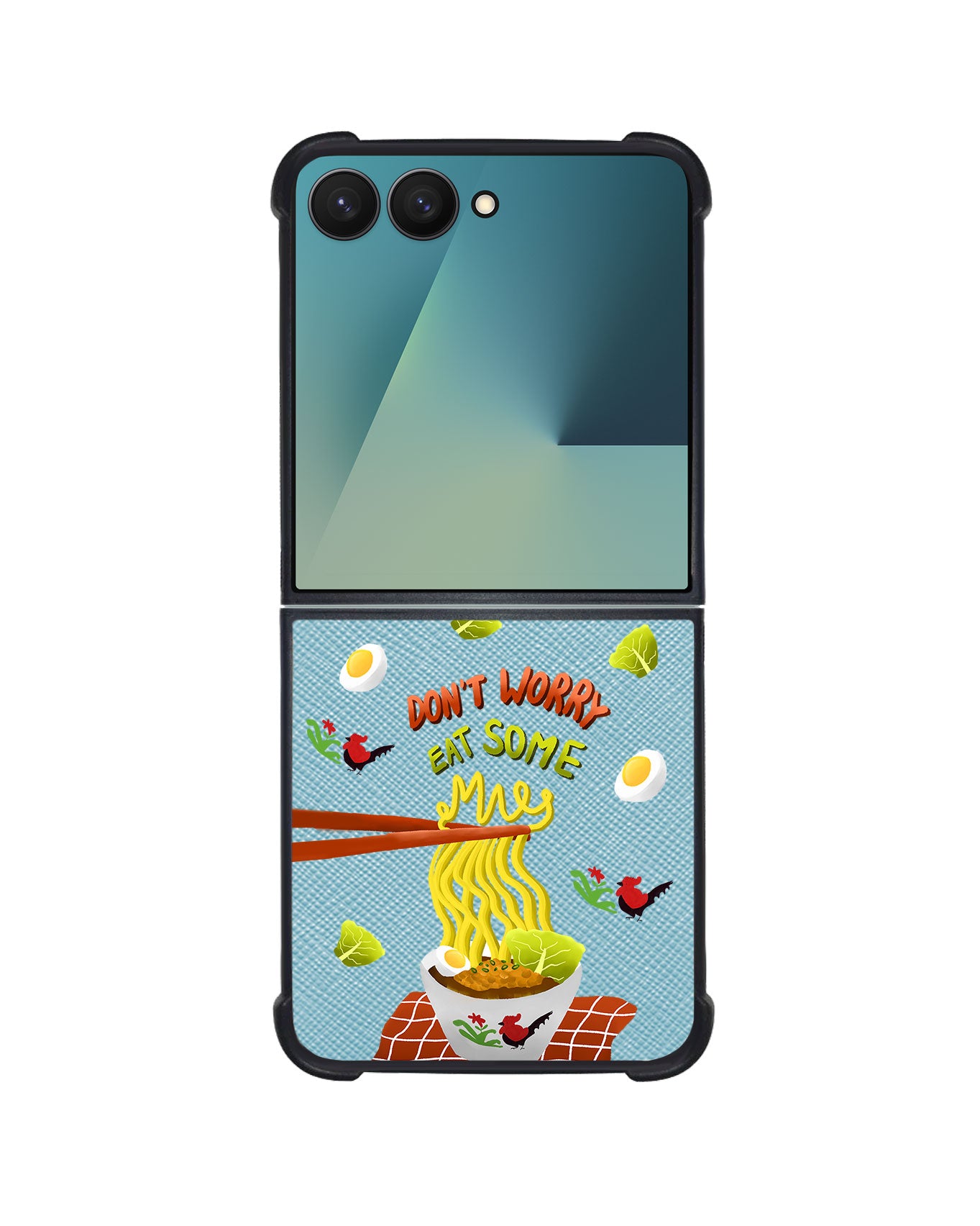 Android Flip / Fold Leather Grip - Go Eat Some Mie