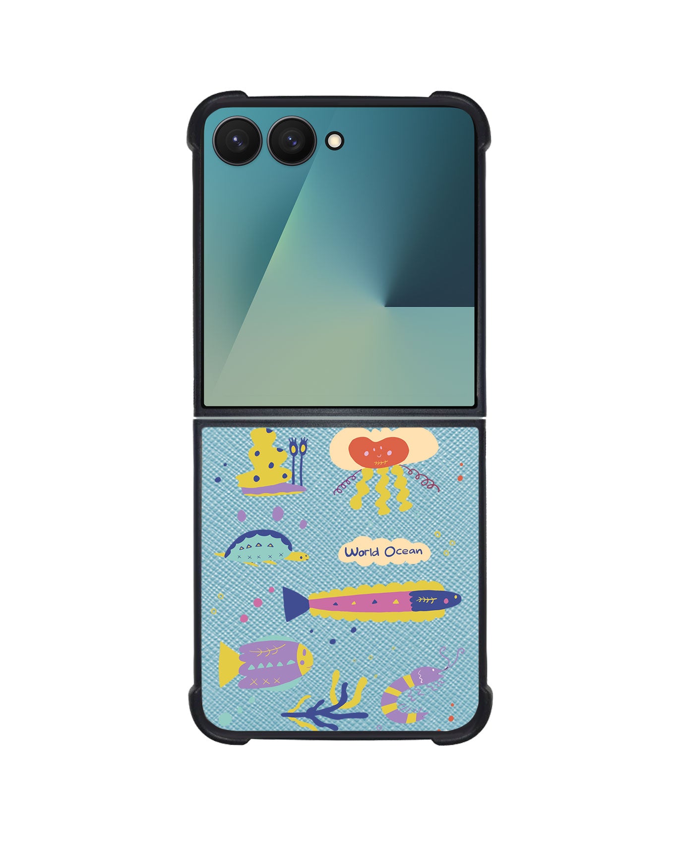 Android Flip / Fold Leather Grip - Ocean World