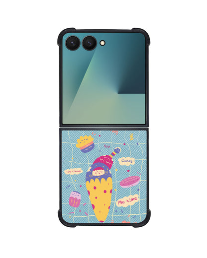 Android Flip / Fold Leather Grip - Candy Doodle