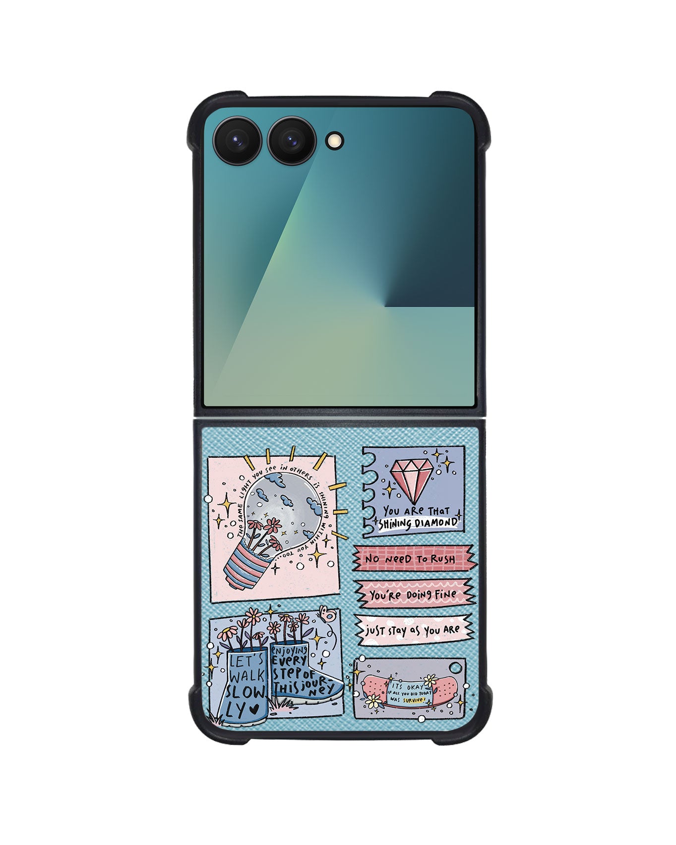 Android Flip / Fold Leather Grip - Shine